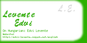 levente edvi business card